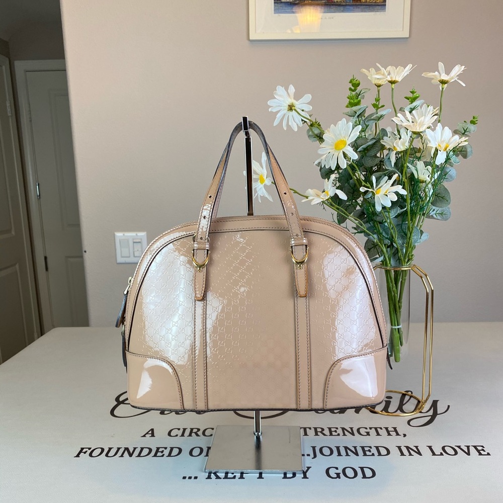 Gucci GG Logo Printed Satchel Handbag